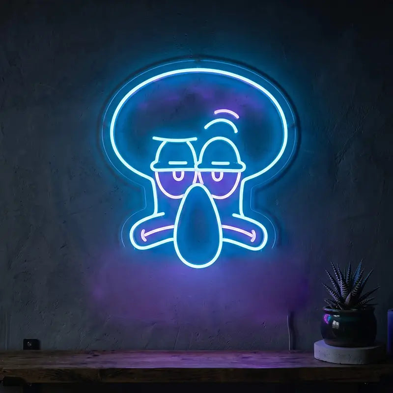 „Was los Junge“ Neon LED Schild – SpongeBob Freaks Spruch als USB Wanddeko auf 6 mm Acrylglas