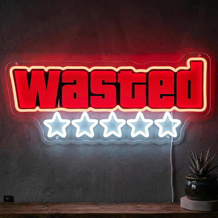 WASTED - für GTA Fans (mit UV Druck)