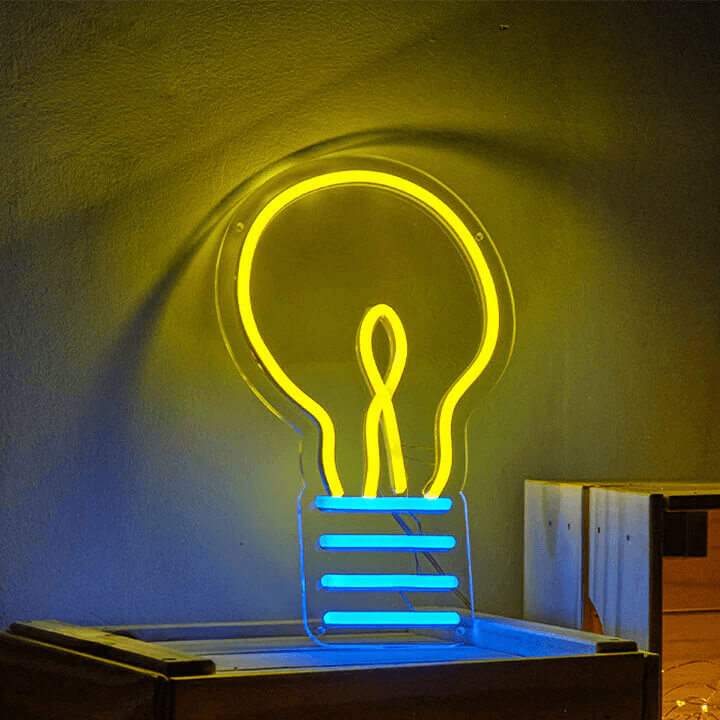 Glühbirne Neon LED Schild USB – Inspirations Statement für Home Office
