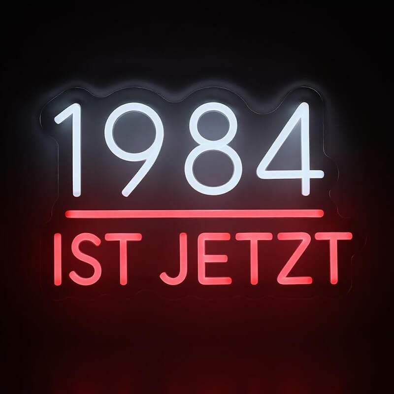 1984 Neon LED Schild beleuchtet – provokante Wanddeko als USB-Leuchtschild