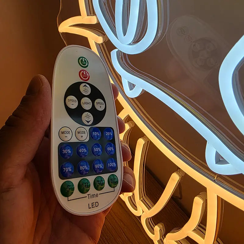 Mauzi Pokémon Geschenkidee Neon Licht – Wanddeko für Sammler