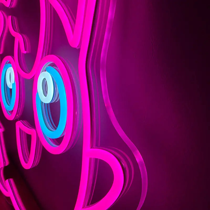 Pummeluff Pokémon Neon Licht Nahaufnahme – Pink Wanddeko fürs Schlafzimmer