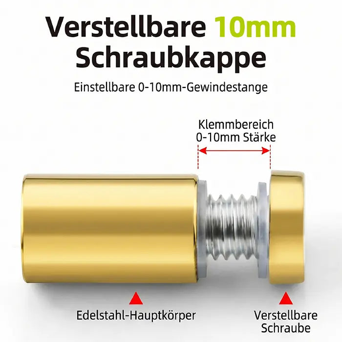 Abstandshalter aus Edelstahl (3cm / 4x Stück)