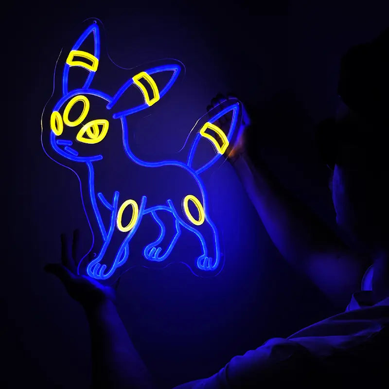 Umbreon Neon Sign LED Leuchtschild beleuchtet – Pokémon Wanddeko fürs Anime-Zimmer