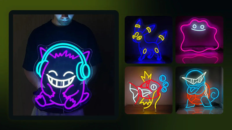 Leuchtende Neon LED Schilder von LoveLEDLights zum Ratgeber: Gengar Neon LED Schild