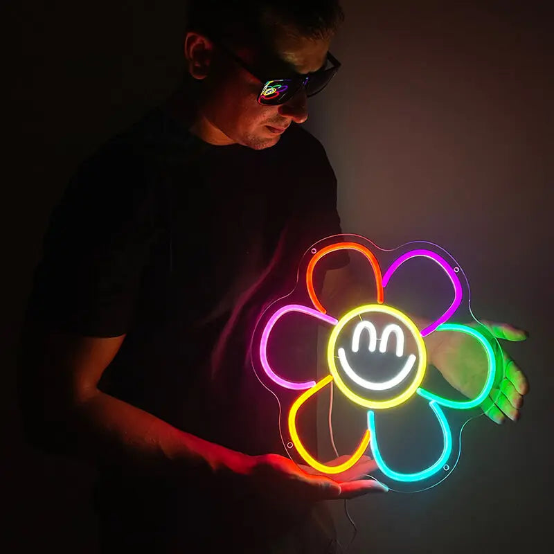 Smiley Blume (35x35cm) USB