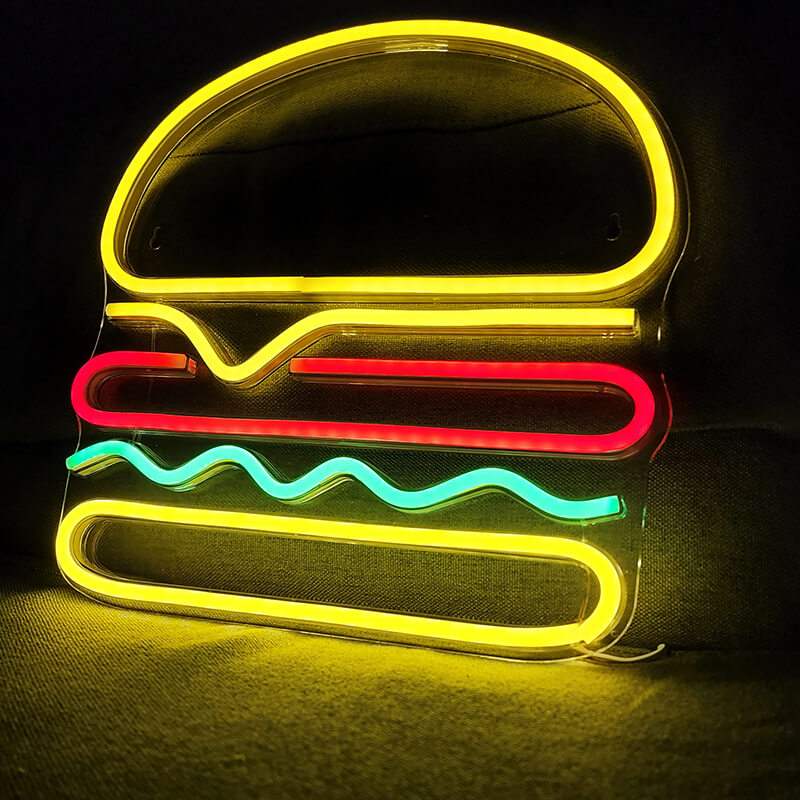 Cheeseburger (35x35cm) USB - loveledlights - LED-Schild - 