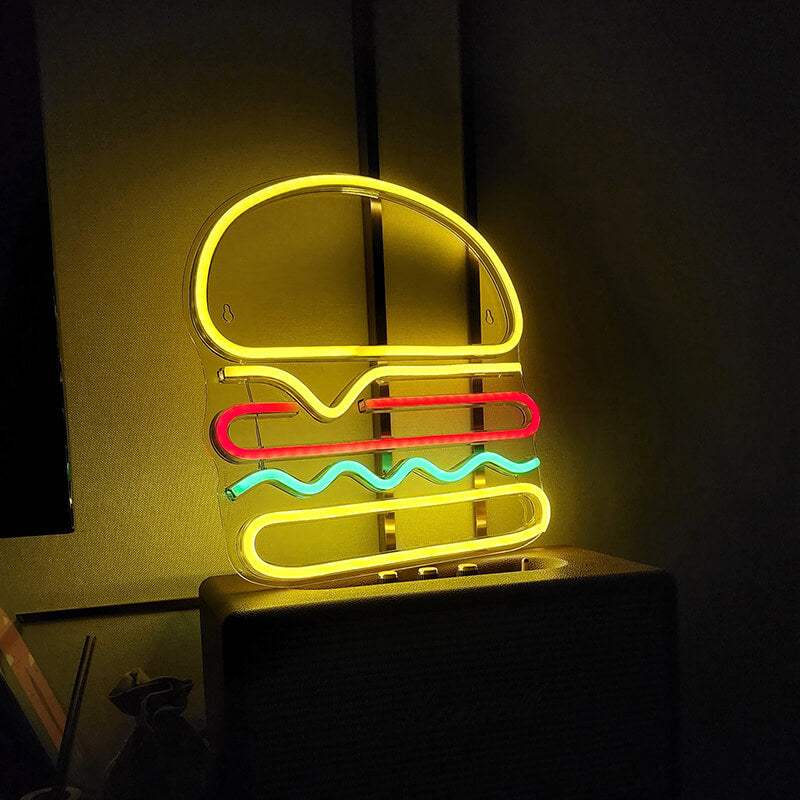 Cheeseburger (35x35cm) USB - loveledlights - LED-Schild - 