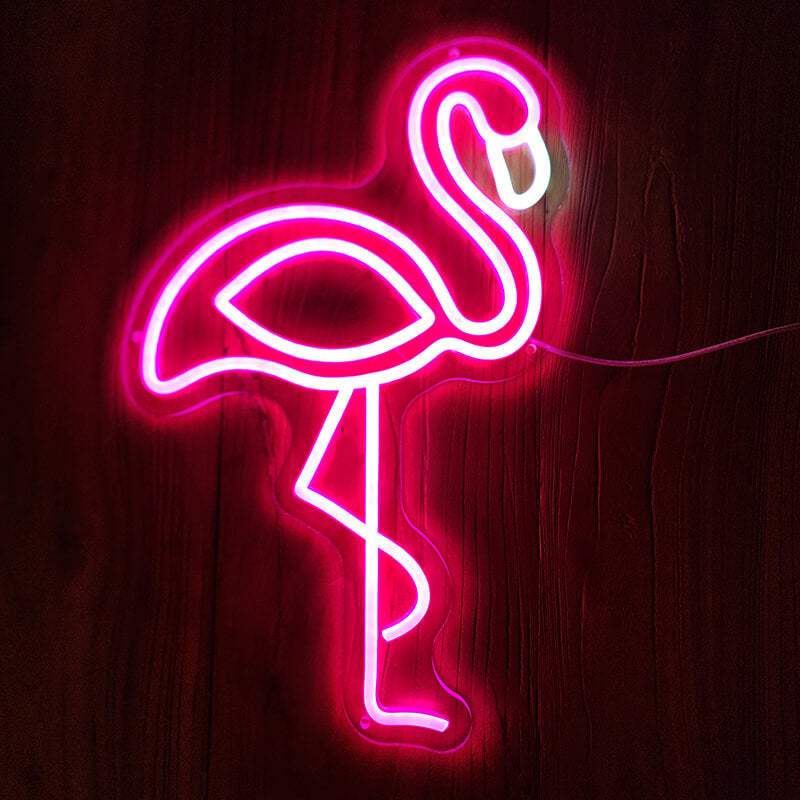 Pinker Flamingo (44x28cm) USB - loveledlights - LED-Schild - 