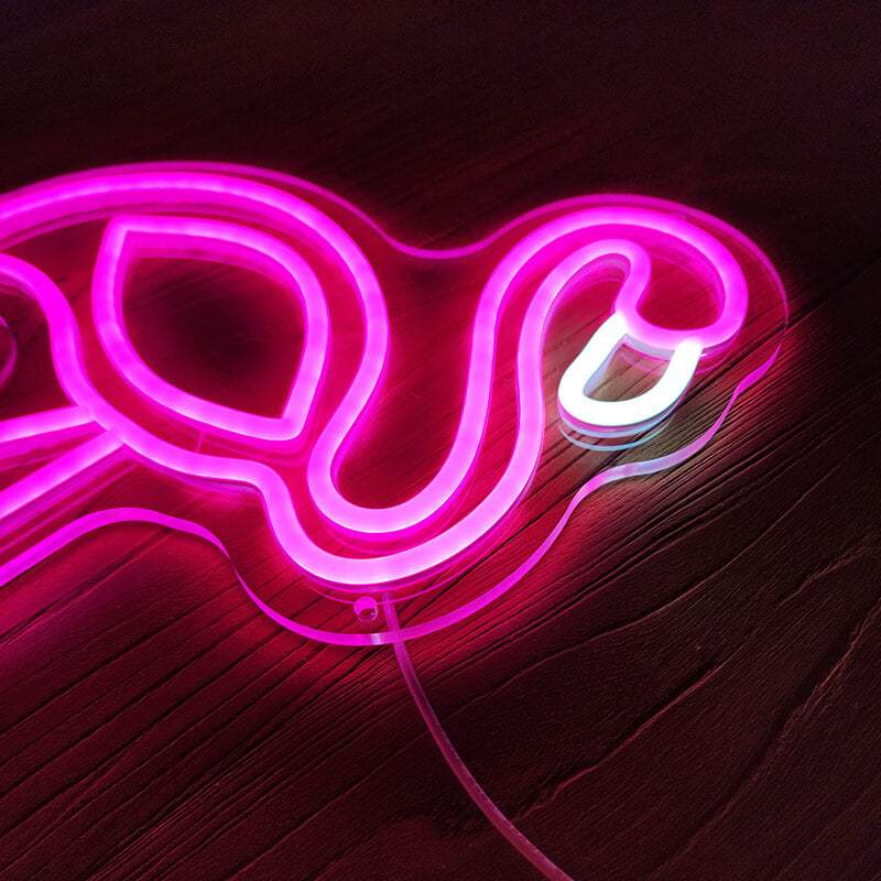 Pinker Flamingo (44x28cm) USB - loveledlights - LED-Schild - 