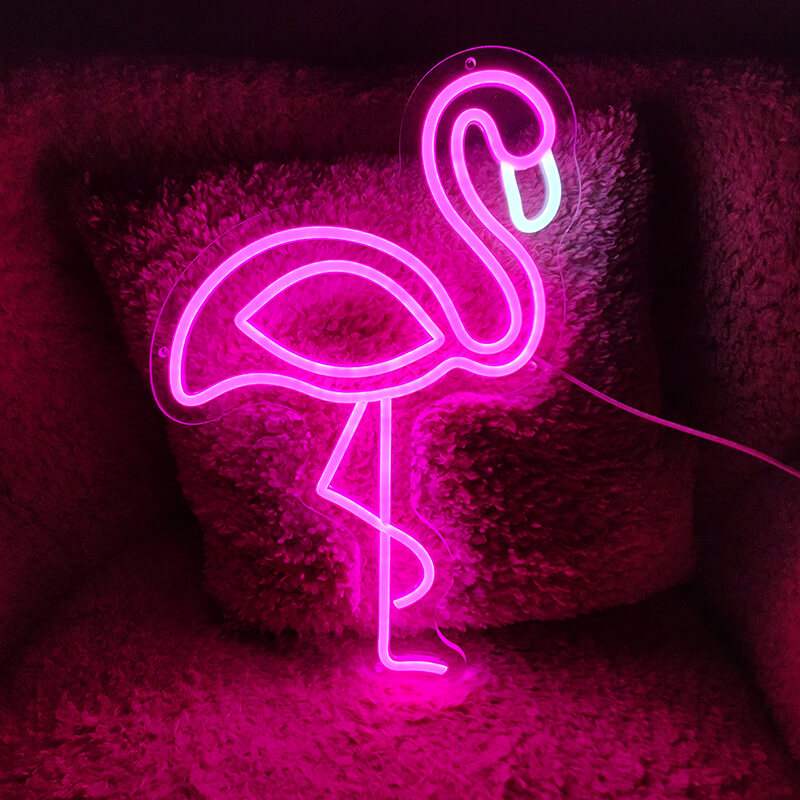 Pinker Flamingo (44x28cm) USB - loveledlights - LED-Schild - 