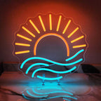 Sonnenuntergang (35x32cm) USB - loveledlights - LED-Schild - meer,sonne