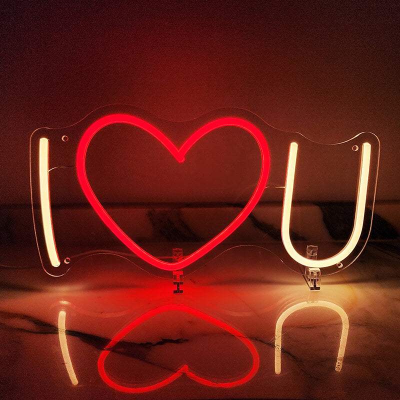 I Love You (38x19cm) USB - loveledlights - LED-Schild - 