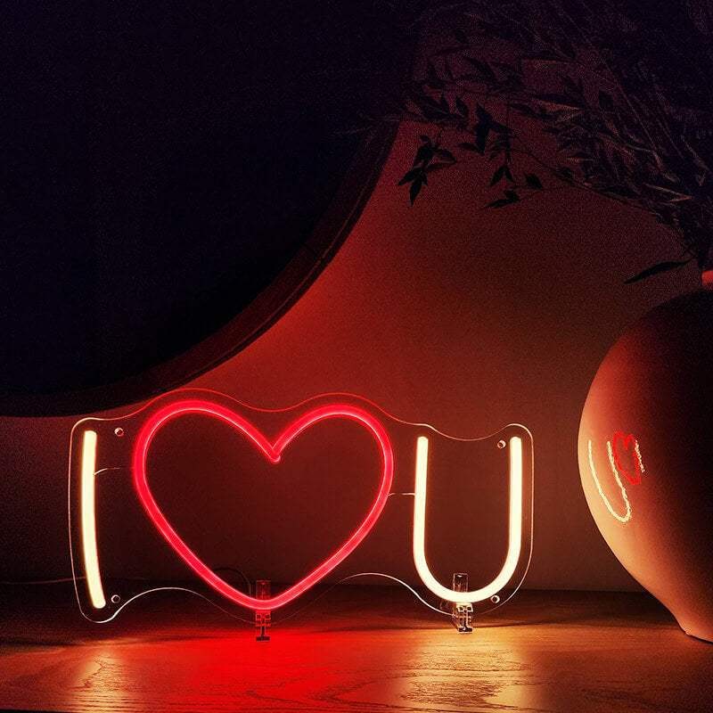 I Love You (38x19cm) USB - loveledlights - LED-Schild - 