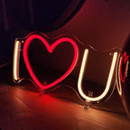 I Love You (38x19cm) USB - loveledlights - LED-Schild - 