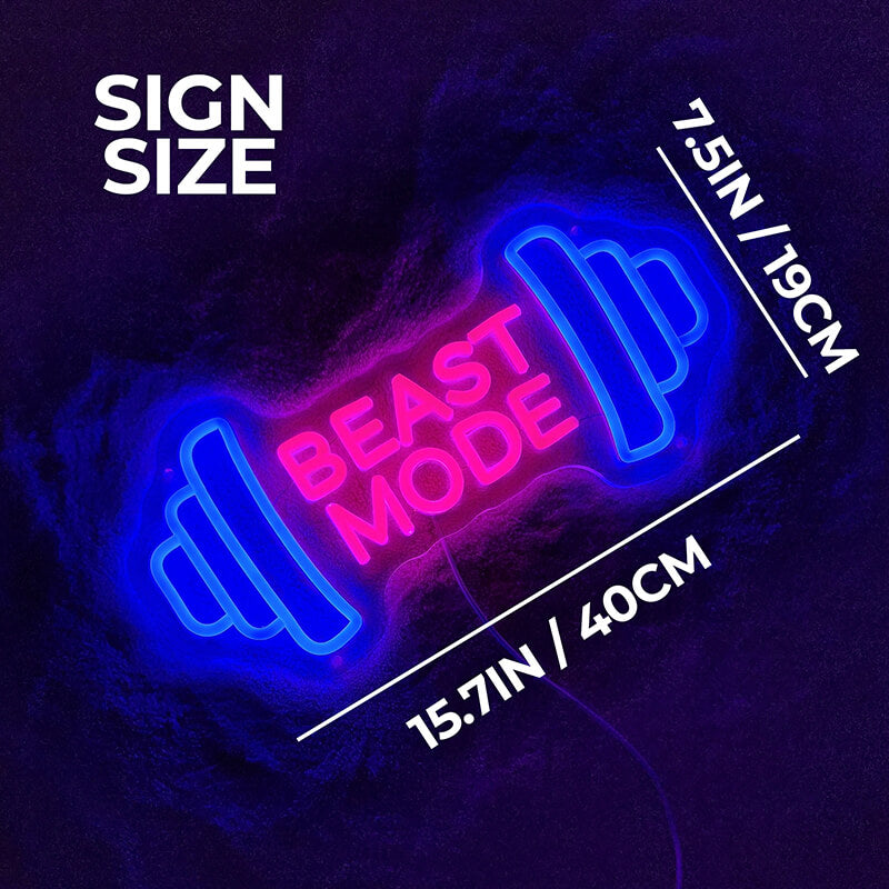 "Beast Mode blue" (40x19cm) USB