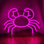 Pinke Krabbe (35x26cm) USB - loveledlights - LED-Schild - 