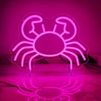 Pinke Krabbe (35x26cm) USB - loveledlights - LED-Schild - 