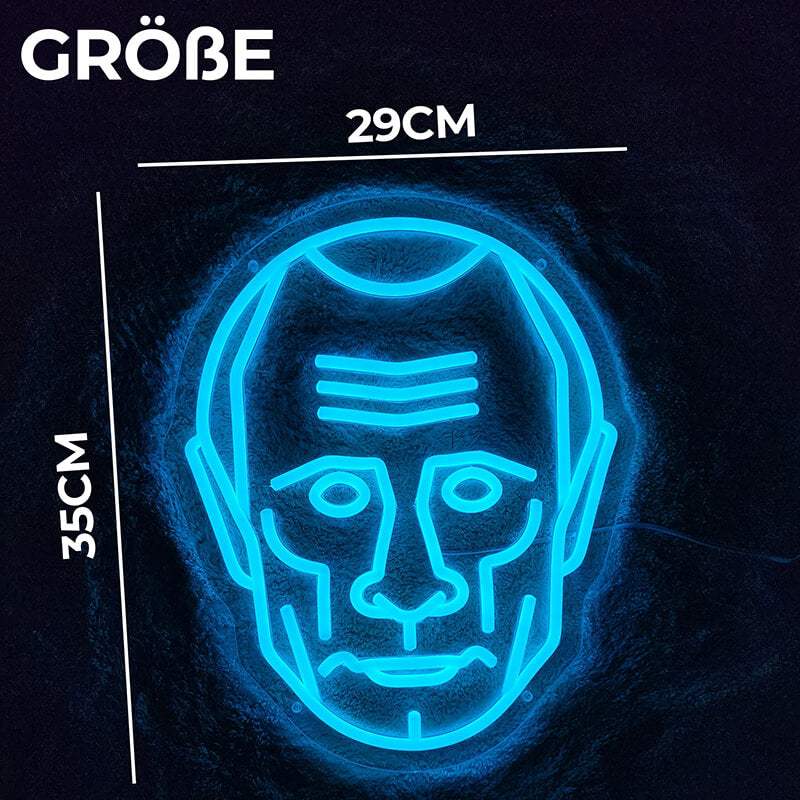 Putin Kopf - Blau (35x29cm) USB - loveledlights - LED-Schild - putin