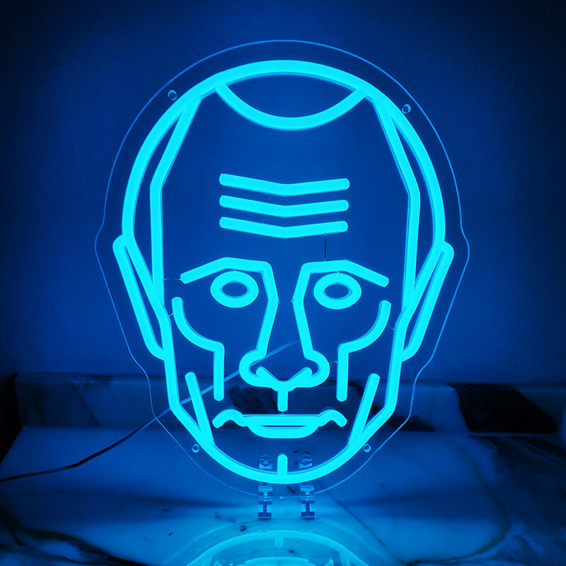 Putin Kopf - Blau (35x29cm) USB