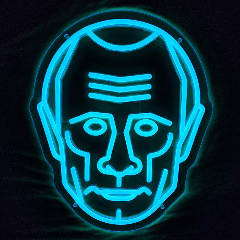Putin Kopf - Blau (35x29cm) USB - loveledlights - LED-Schild - putin