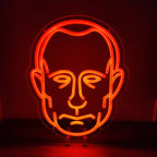 Putin Kopf - Orange (35x29cm) USB - loveledlights - LED-Schild - 