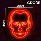 Putin Kopf - Orange (35x29cm) USB - loveledlights - LED-Schild - 