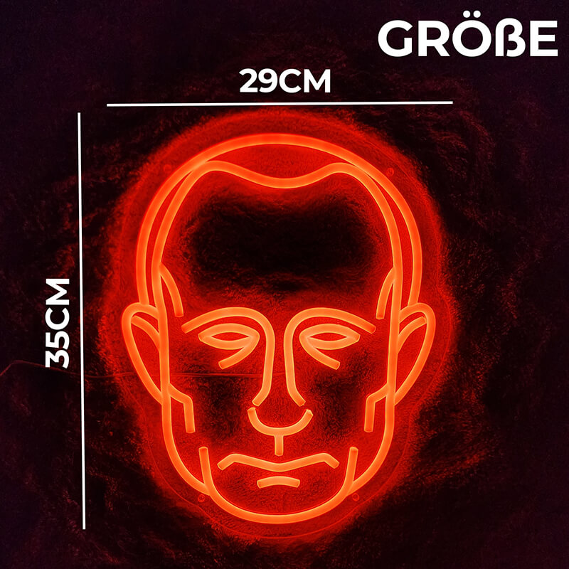 Putin Kopf - Orange (35x29cm) USB