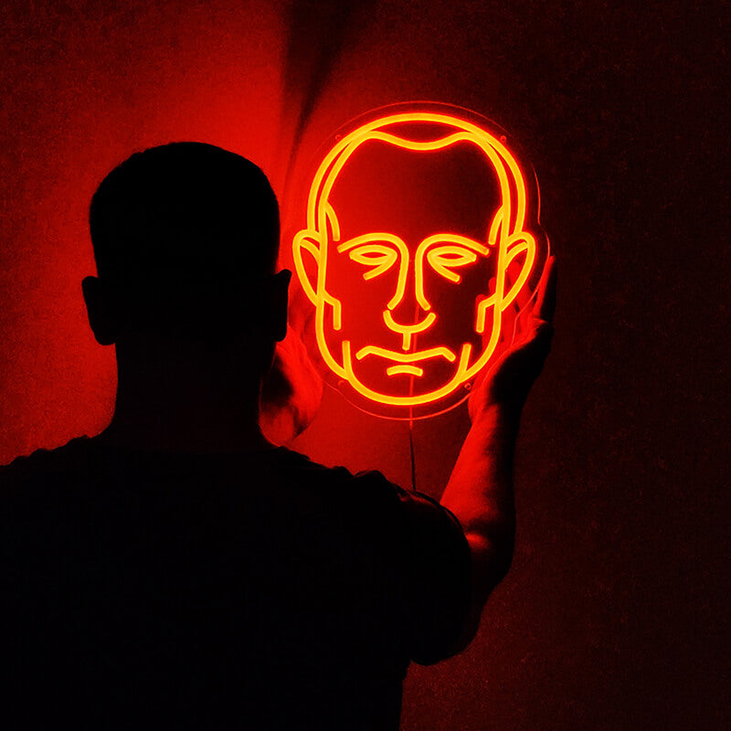 Putin Kopf - Orange (35x29cm) USB