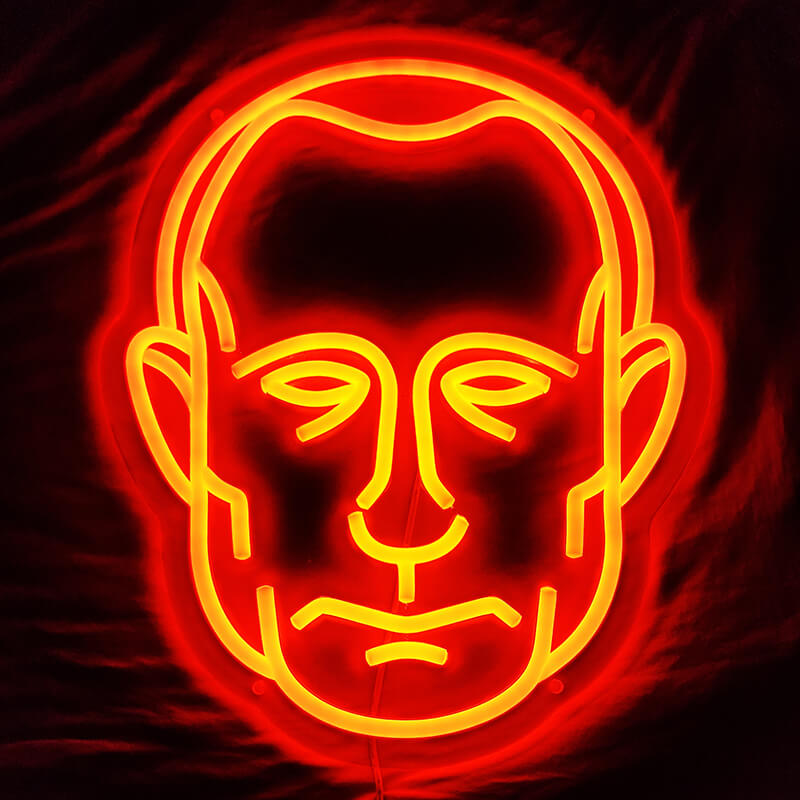 Putin Kopf - Orange (35x29cm) USB