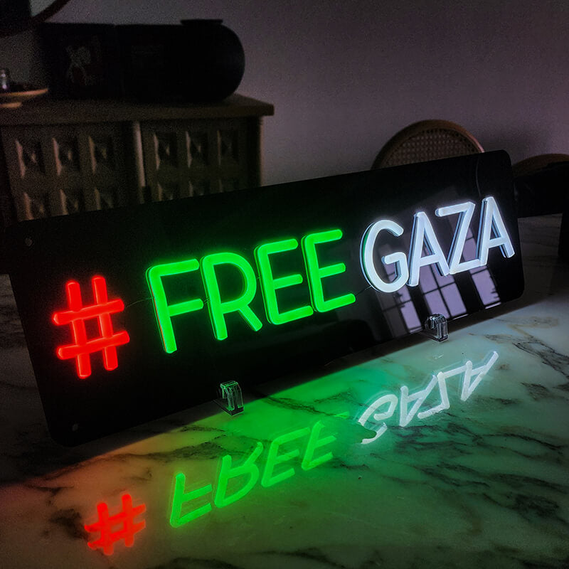 "#FREE GAZA" (50x15cm) USB