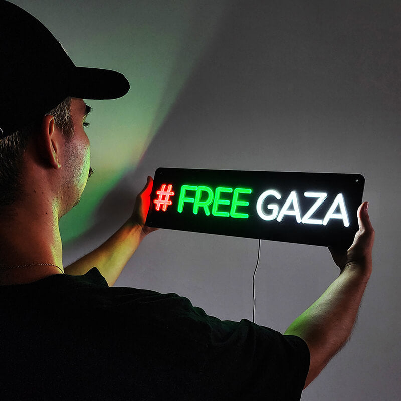 "#FREE GAZA" (50x15cm) USB