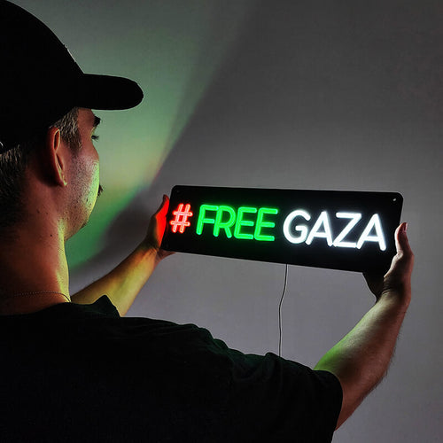 "#FREE GAZA" (50x15cm) USB