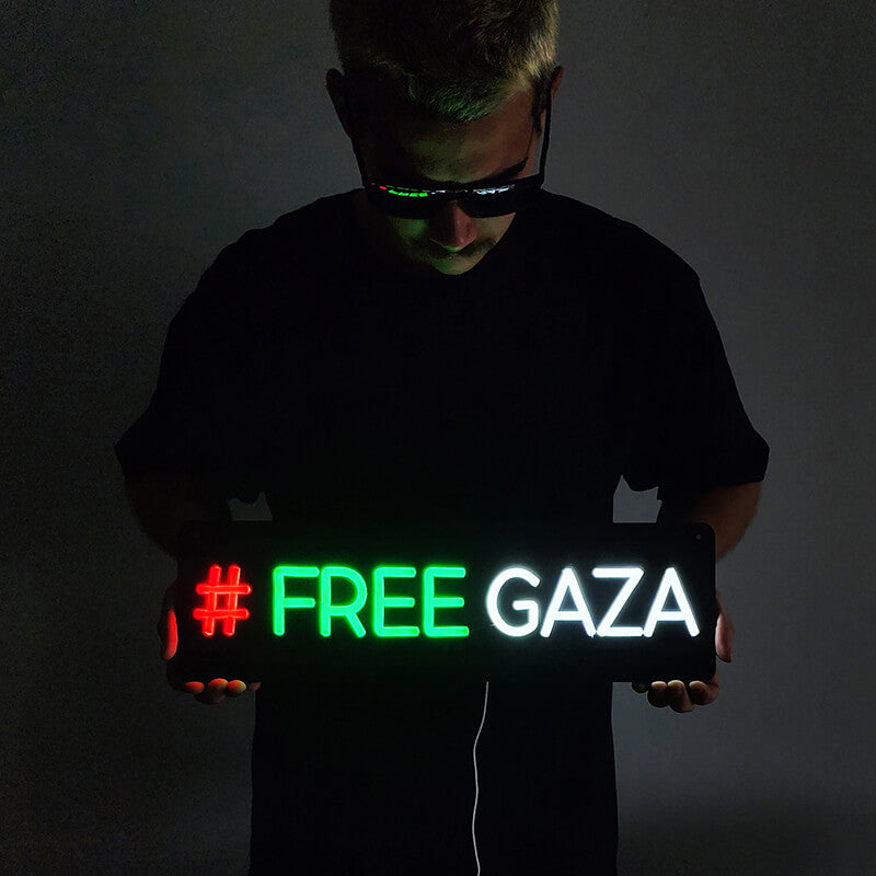 "#FREE GAZA" (50x15cm) USB