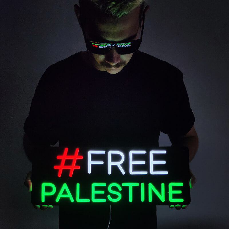 "#FREE PALESTINE" (50x19cm) USB