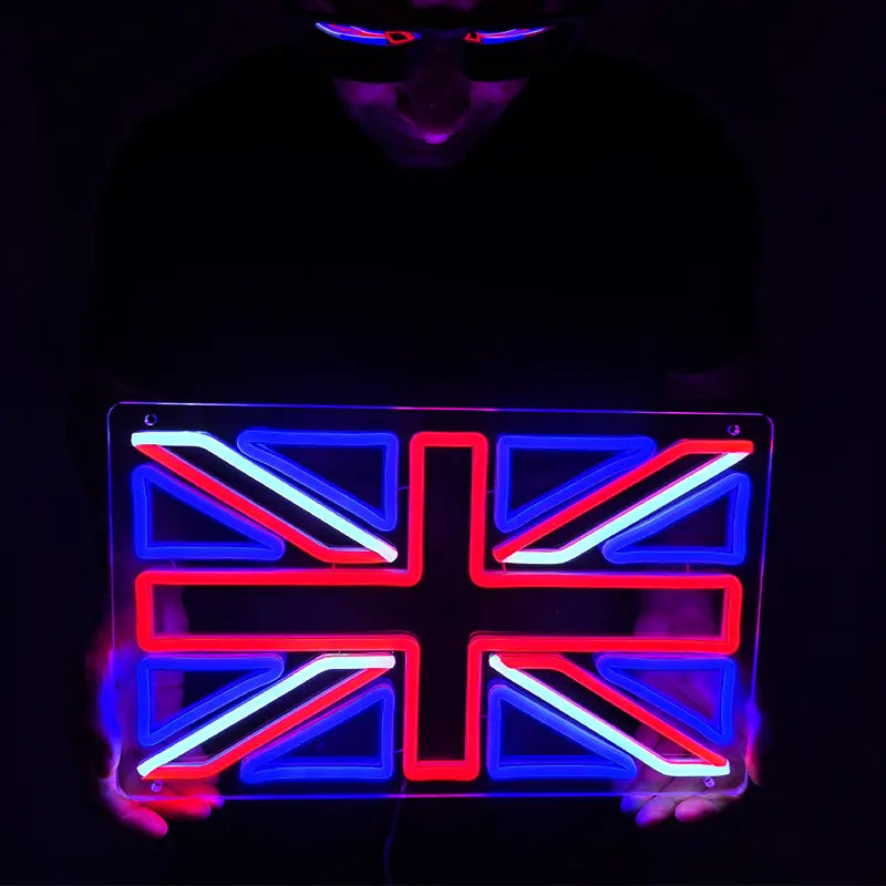 England Flagge Neon LED Schild beleuchtet – Cottage und Country Style Wanddeko