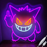 Gengar Mittelfinger Neon LED Schild