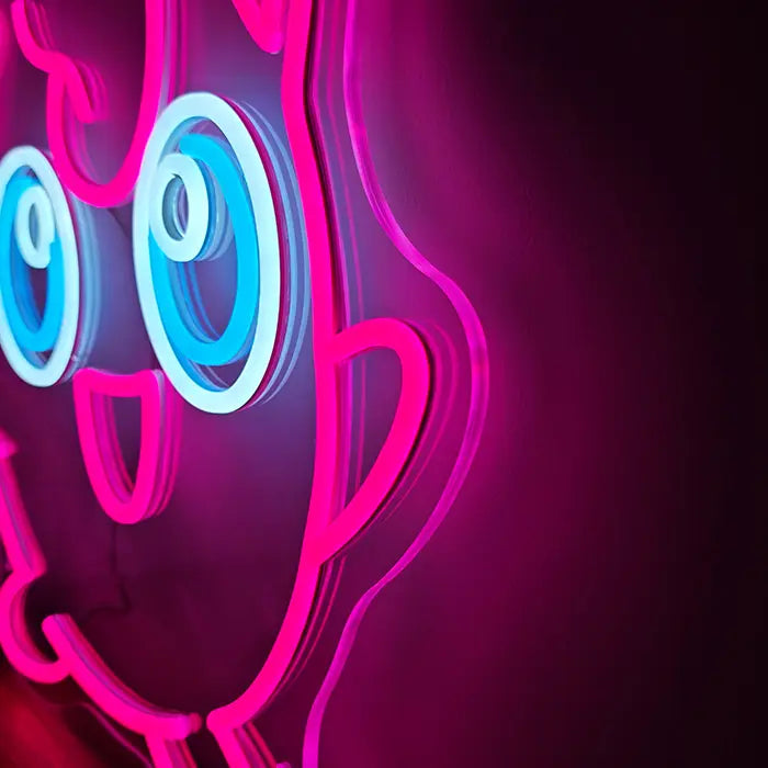 Seltene Pokémon Set Neon LED Schild, auf 6 mm Acrylglas, Neonschlauch in Handarbeit verlegt, mit sichtbarer Kabelführung