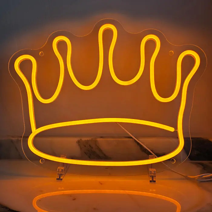 Krone Neon LED Schild – USB, dimmbar | Schlafzimmer Glamour Deko