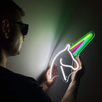 Einhorn (43x32cm) USB - loveledlights - LED-Schild - 