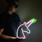 Einhorn (43x32cm) USB - loveledlights - LED-Schild - 