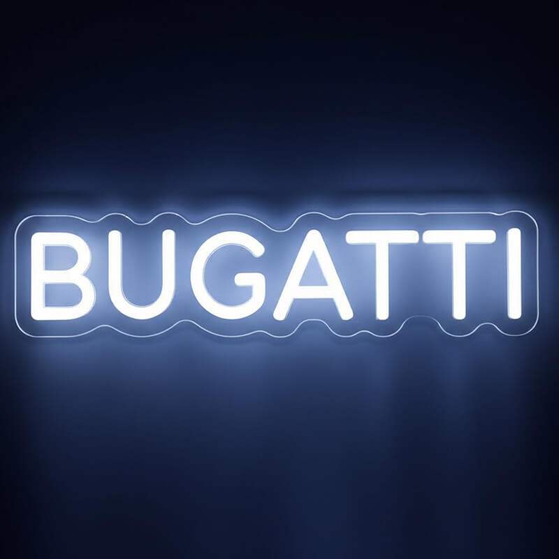 Bugatti Neon LED Schild USB – Hypercar Showroom Beleuchtung