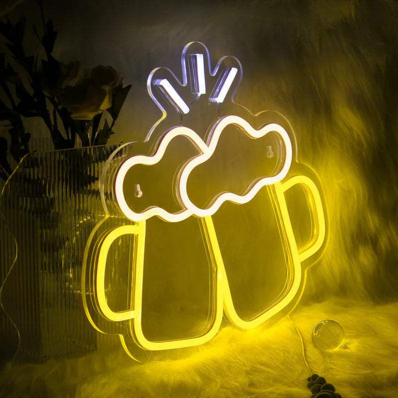 Bier Krüge (50x45cm) USB - loveledlights - LED-Schild - 