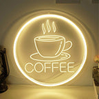 COFFEE (30x30cm) USB - loveledlights - LED-Schild - 