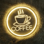 COFFEE (30x30cm) USB - loveledlights - LED-Schild - 