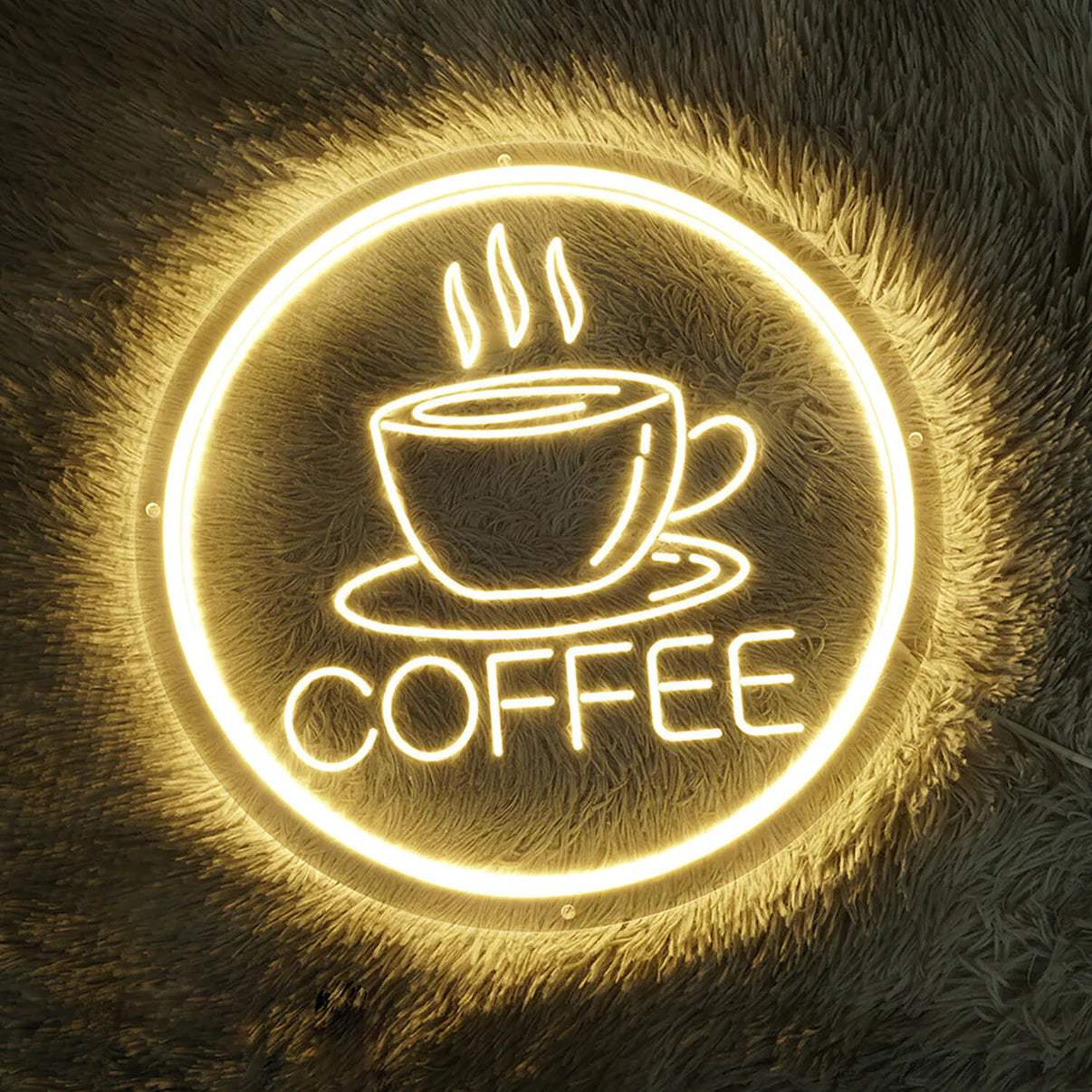 COFFEE (30x30cm) USB - loveledlights - LED-Schild - 