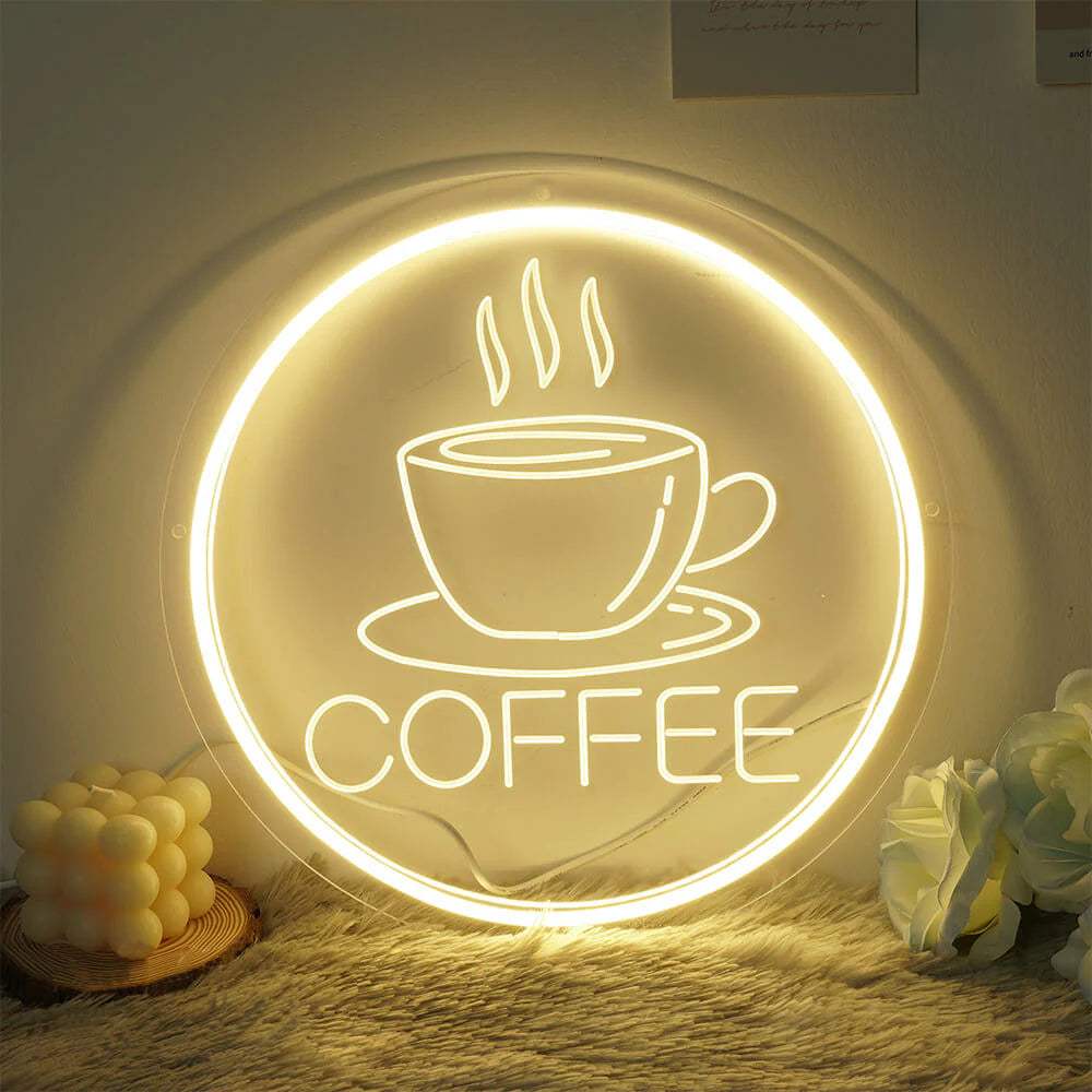 COFFEE (30x30cm) USB - loveledlights - LED-Schild - 