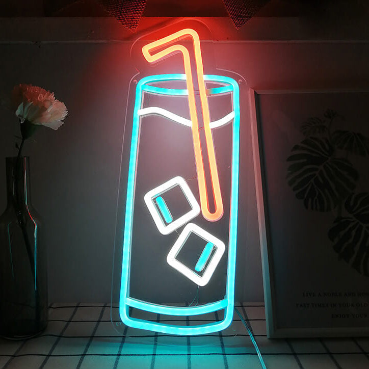 Cocktail LED-Schild (35x20cm) USB