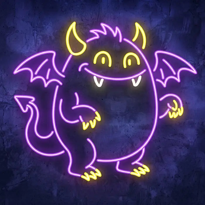 Happy Spuck Set Neon LED Schild – 9 Motive, dimmbar | Halloween Kinderzimmer Deko