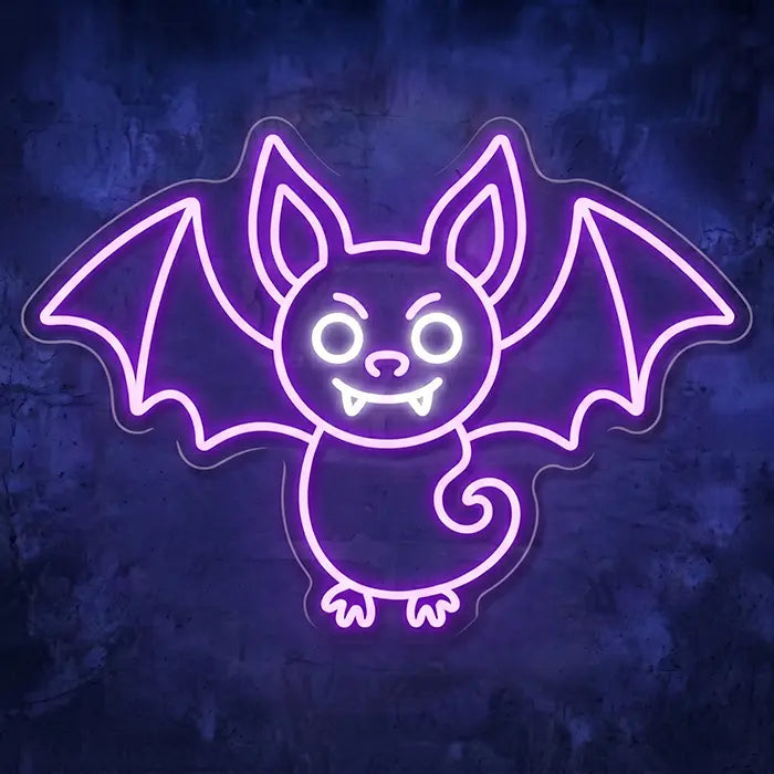 Happy Spuck Set Neon LED Schild – 9 Motive, dimmbar | Halloween Kinderzimmer Deko